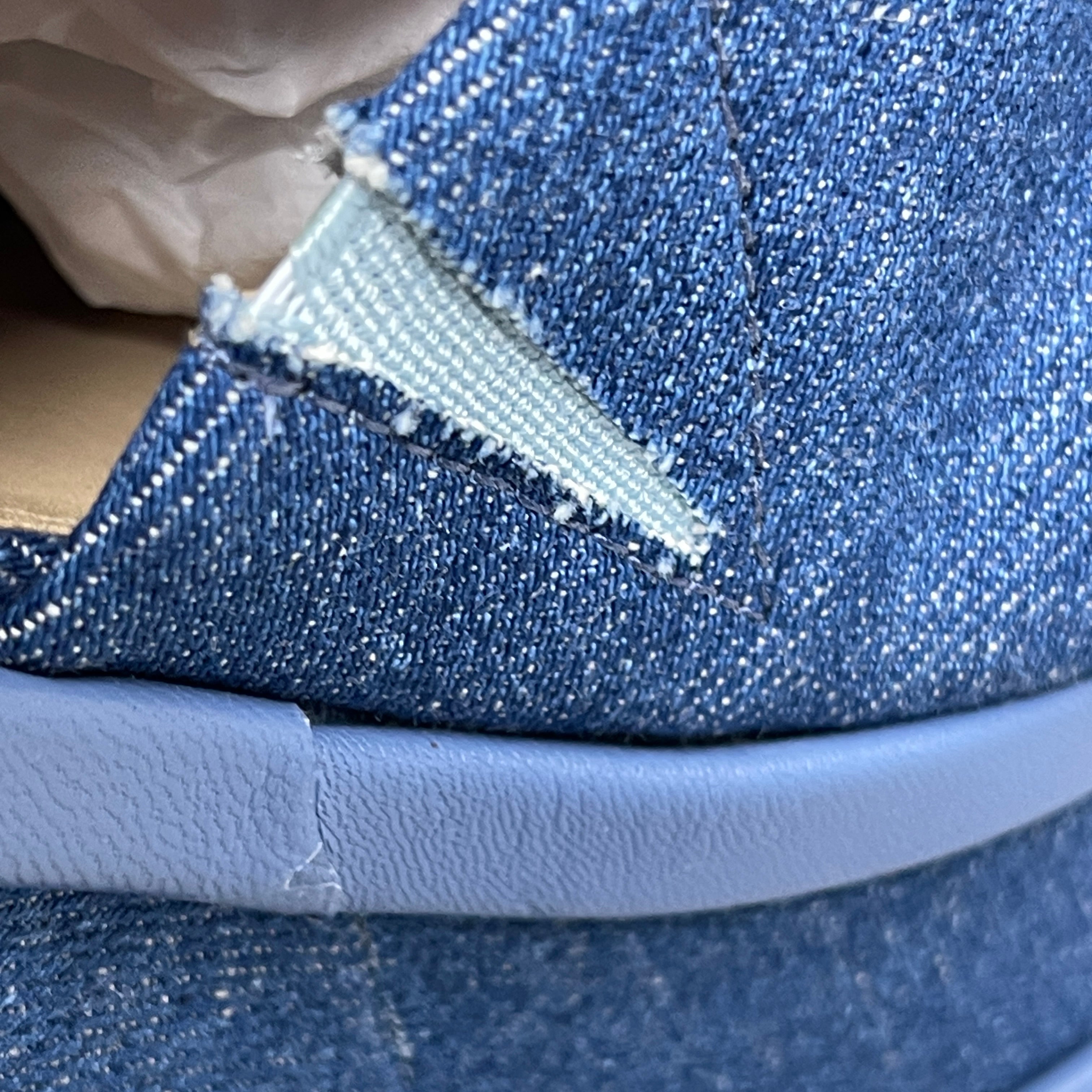 SCHUTZ Dalle Denim Women's Wedge Sandal Blue Platform Shoe Sz 9.5B (New)