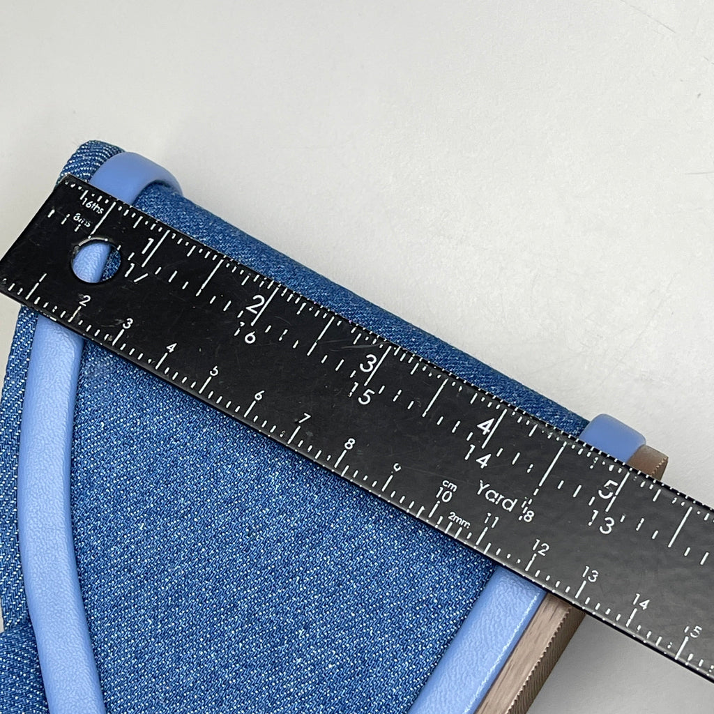 SCHUTZ Dalle Denim Women's Wedge Sandal Blue Platform Shoe Sz 9.5B (New)